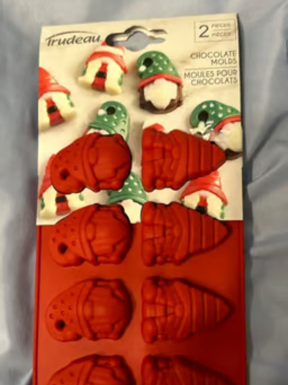Holiday gnomes chocolate molds